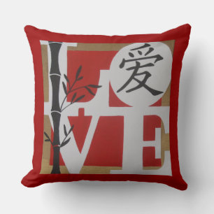 Coussin Bambou et amour chinois