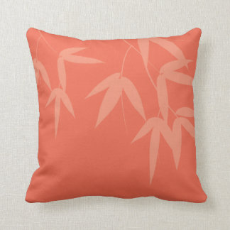 Coussin Bambous corail
