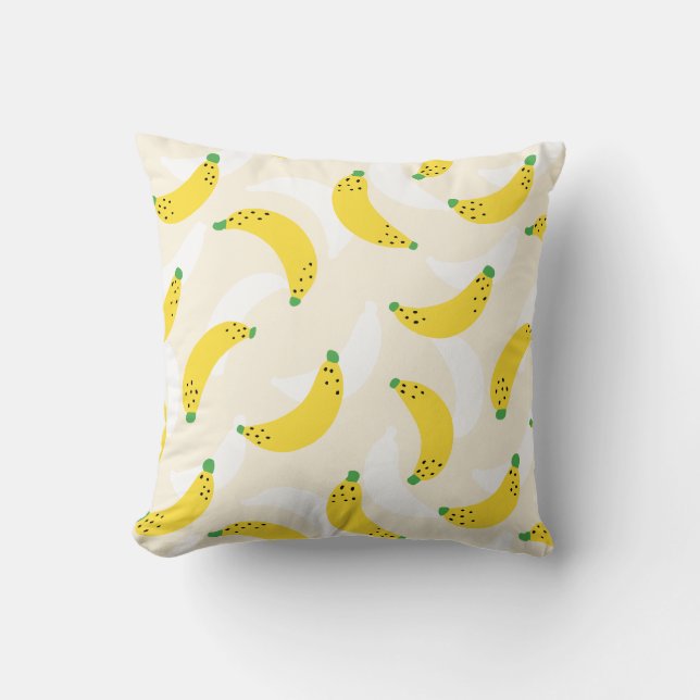 Coussin Banana Pop Crème jaune (Recto)
