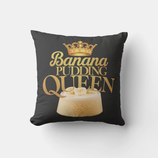 Coussin Banana Pudding Queen Design ultime pour dessert (Recto)