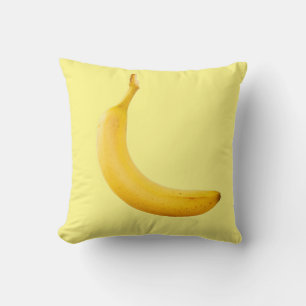 Coussin Banane jaune sur jaune