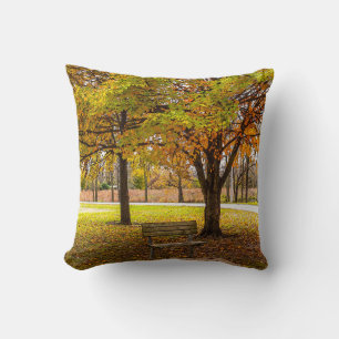 Coussin Banc de vue d'automne
