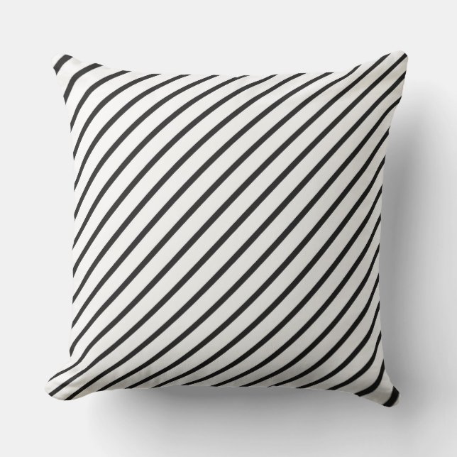 Coussin Bande blanche noire (Recto)