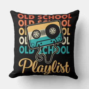 Coussin Bande Cassette Ancienne École Design Rétro