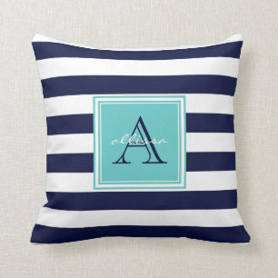 Coussin Bande d'aileron monogramme de la marine CUSTOM