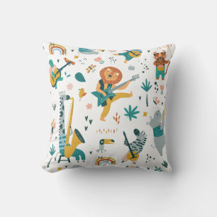 Coussin Bande d'animaux de dessin