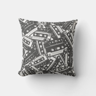 Coussin Bande de cassette : Motif Vintage monochrome