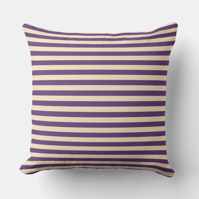 Coussin Bande de crème violette (Recto)