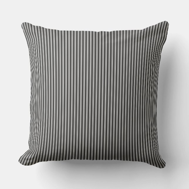 Coussin Bande de prélèvement noir et blanc (Recto)