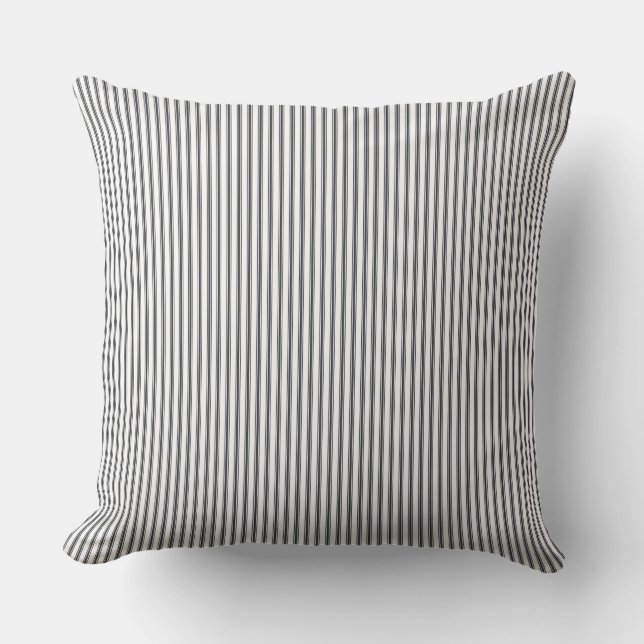 Coussin Bande de prélèvement noir et blanc (Recto)