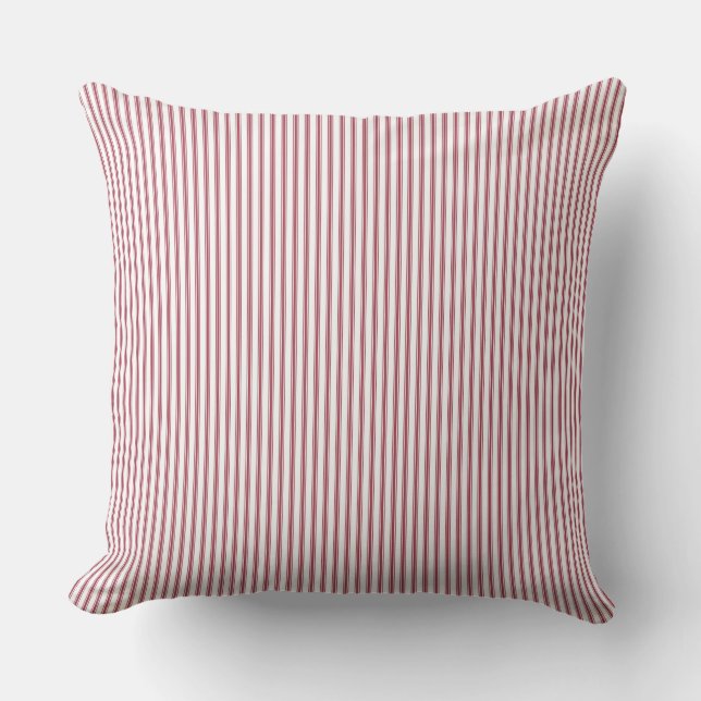 Coussin Bande de prélèvement rouge et blanc (Recto)