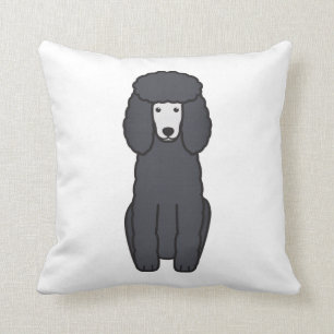 Coussin Bande dessinée de chien de caniche
