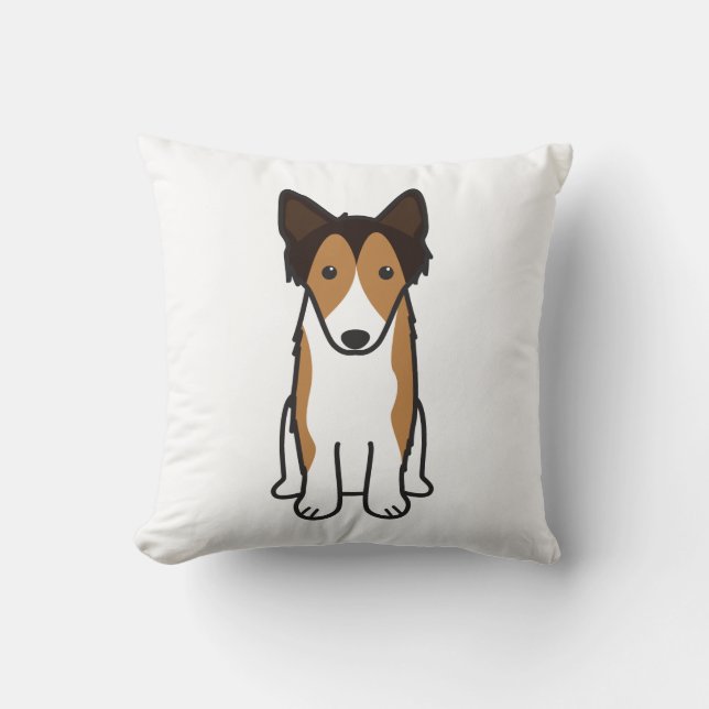 Coussin Bande dessinée de chien de chien de berger de (Recto)