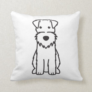 Coussin Bande dessinée de chien de Fox Terrier de fil