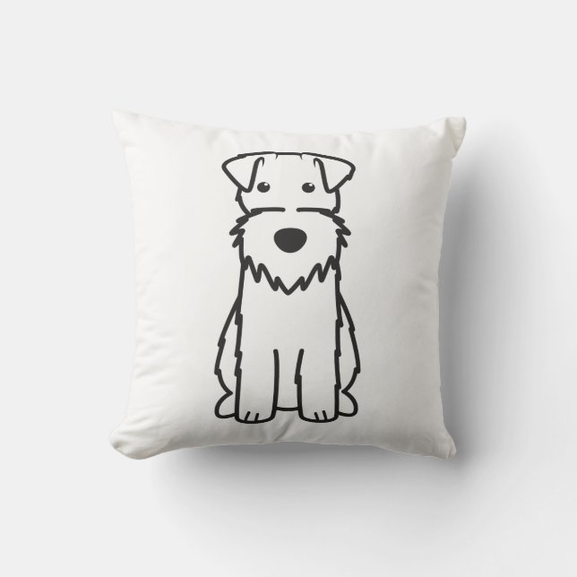 Coussin Bande dessinée de chien de Fox Terrier de fil (Recto)