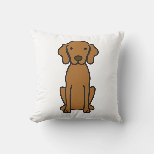 Coussin Bande dessinée de chien de Vizsla (Recto)