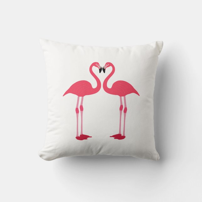 Coussin Bande dessinée de Flamants roses (Recto)