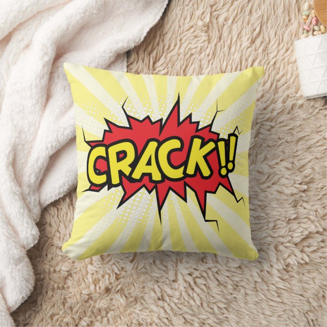Coussin Bande dessinée de super-héros Crack Cartoon (Couverture)