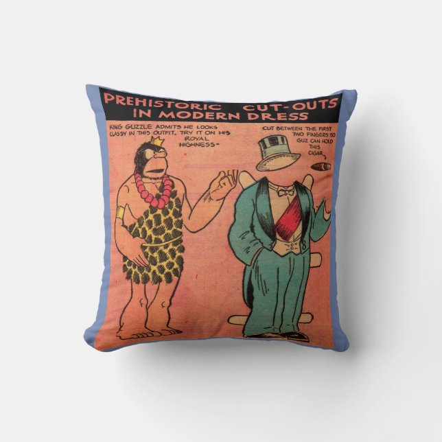 Coussin Bande dessinée des années 1930 poupée en papier de (Recto)