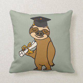 Coussin Bande dessinée drôle d'obtention du diplôme de