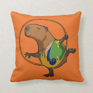 Coussin Bande dessinée mignonne de cercle de gymnastique