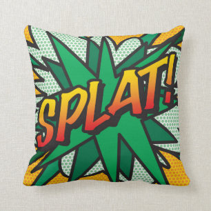 Coussin Bande dessinée moderne et branché SPLAT Pop Art