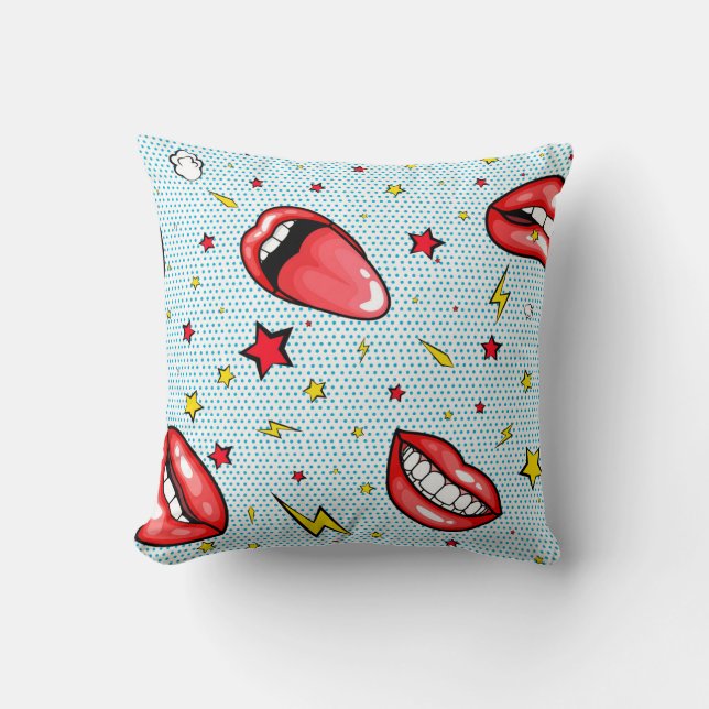 Coussin Bande dessinée motif transparente bulle de super d (Recto)