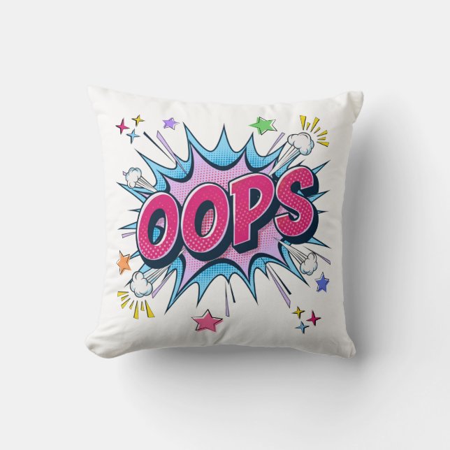 Coussin Bande dessinée OOPS (Recto)