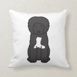 Coussin Bande dessinée portugaise de chien d'eau