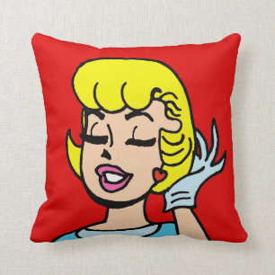 Coussin Bande dessinée rétro Beauté Jeu d'oreiller
