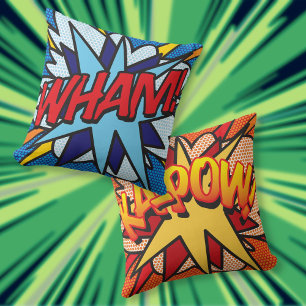Coussin Bande dessinée WHAM ! KA-POW !