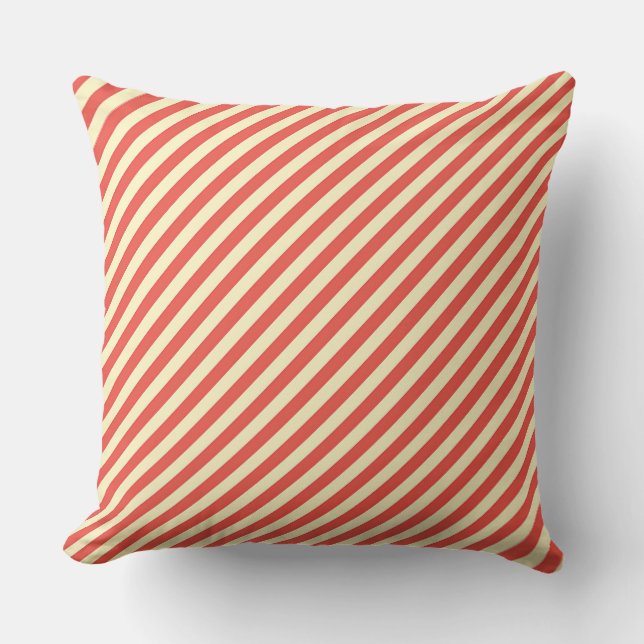 Coussin Bande diagonale rouge (Recto)