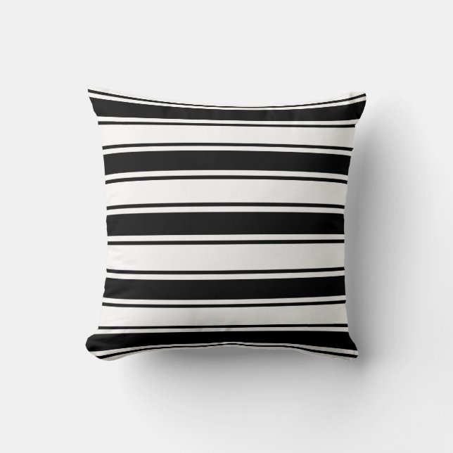 Coussin Bande horizontale noire (Recto)