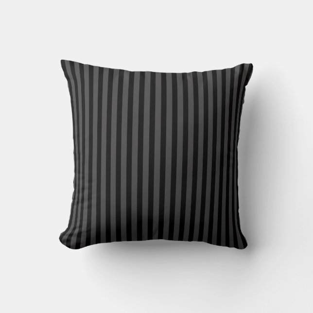 Coussin Bande molle gris et noire (Recto)