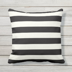 Coussin Bande noire et blanche