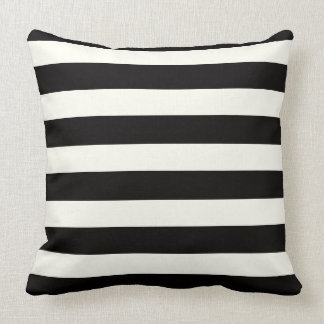 Coussin Bande noire et blanche