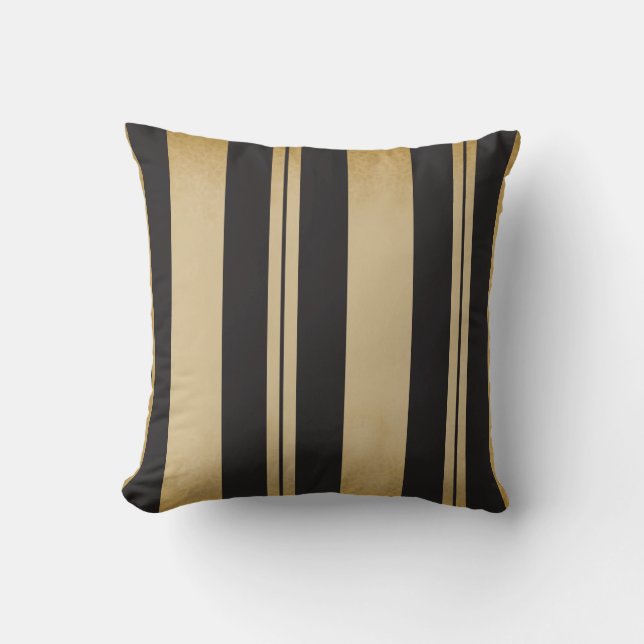 Coussin Bande noire et tan (Recto)