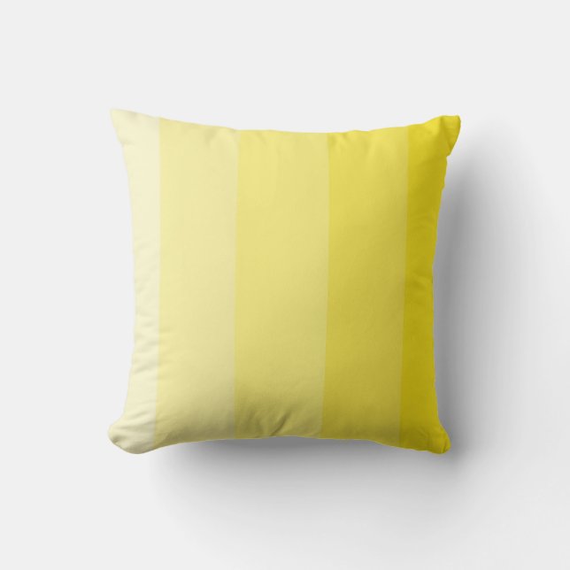 Coussin Bande Ombre jaune soleil (Recto)