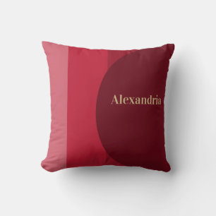 Coussin Bande rouge bordeaux rétro personnalisée