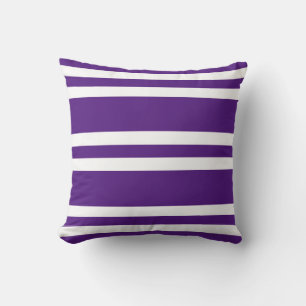 Coussin Bande royale violette et blanche