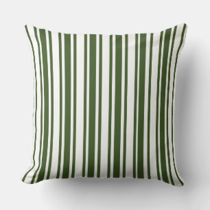 Coussin Bande verte d'olive/Coussin Chevron
