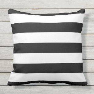 Coussin Bandes à ailes noires et blanches
