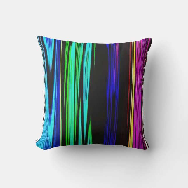 Coussin Bandes Abstraites Colorées 611 (Recto)