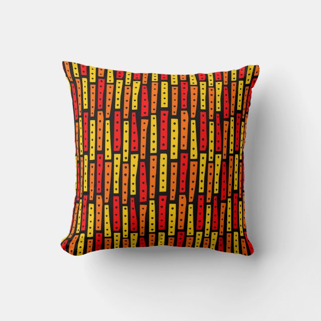 Coussin Bandes Abstraites Verticales - Couleurs 03 sur Noi (Recto)