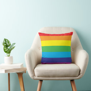 Coussin Bandes arc-en-ciel Lgbt Lgbt