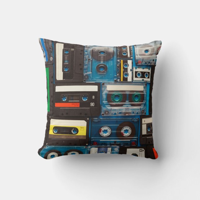 Coussin Bandes audio rétro (Recto)