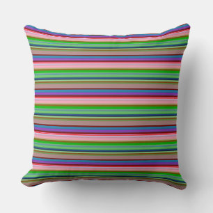 Coussin Bandes chaudes et colorées