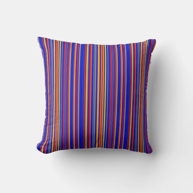 Coussin Bandes colorées 04 (Recto)