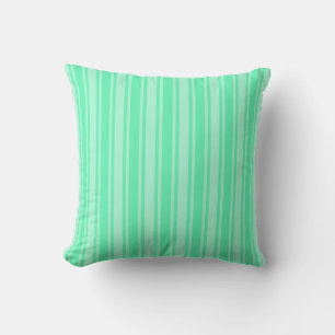 Coussin Bandes de bonbons vertes à la menthe