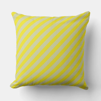 Coussin Bandes de crème et de jaune motif Prêt pour le pri